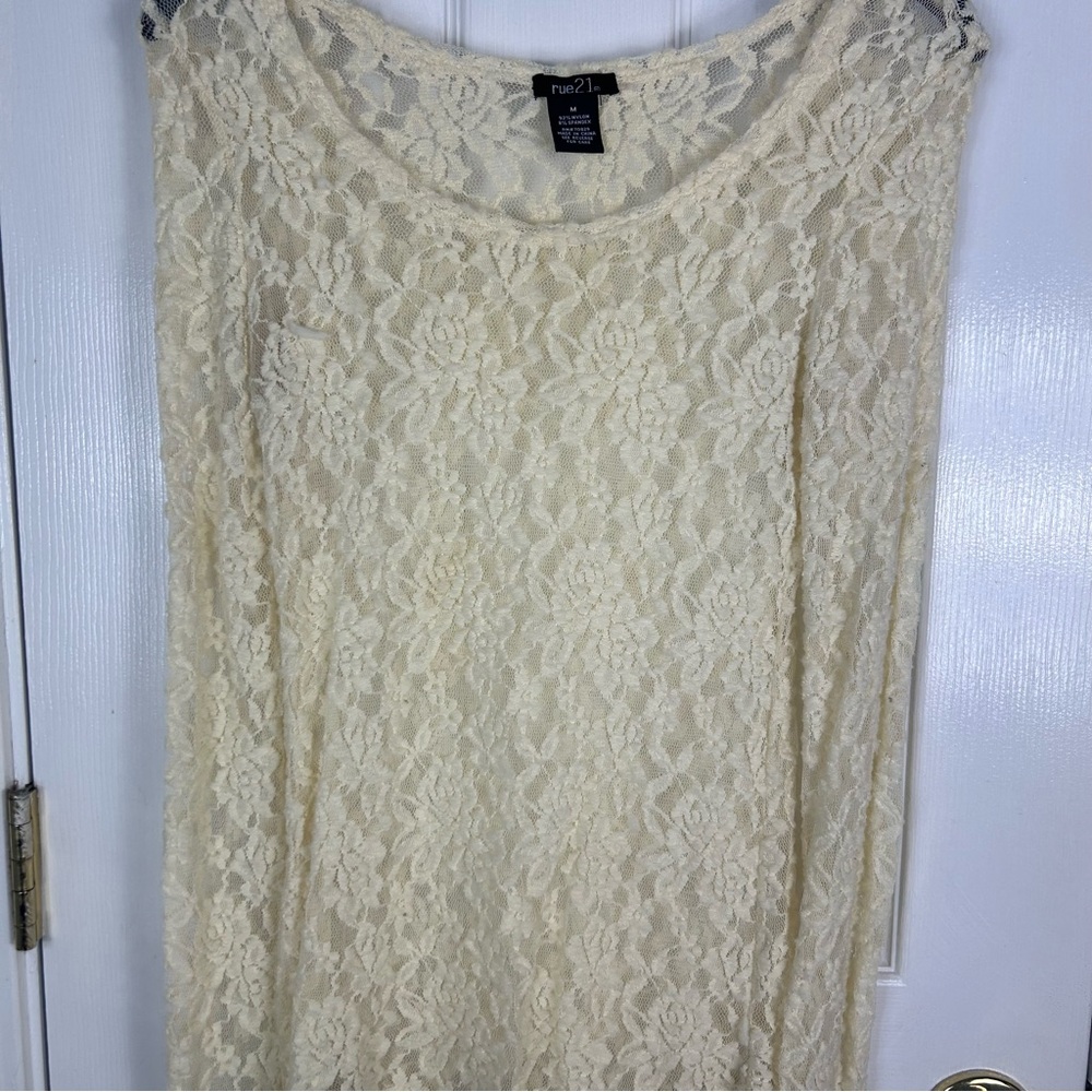 Rue 21 Lace Long Sleeve Blouse